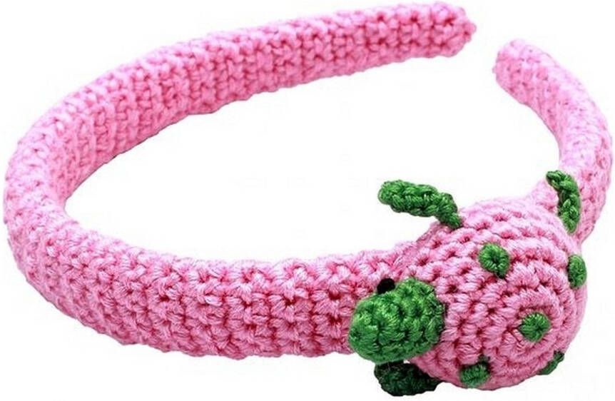 NatureZOO Haarband Diadeem voor baby Schildpad Roze groen
