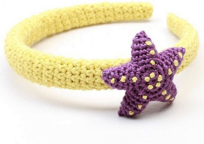 NatureZOO Haarband Diadeem voor baby Ster Geel paars