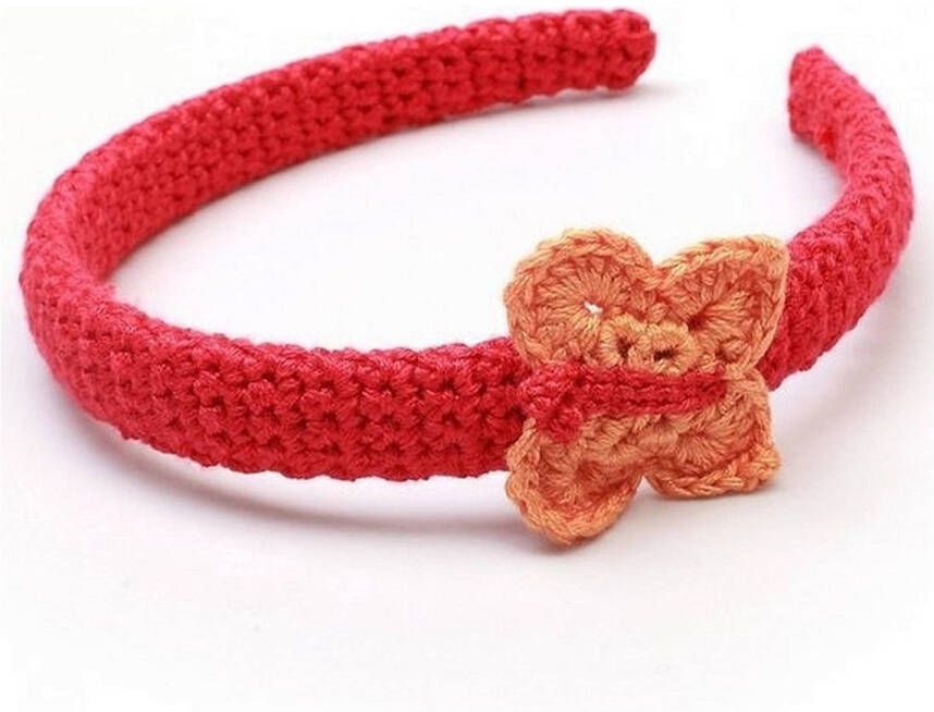 NatureZOO Haarband Diadeem voor baby Vlinder Rood oranje