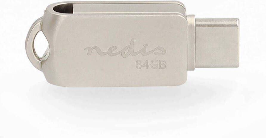 Nedis Flash Drive FDRIUC364SI Metaal