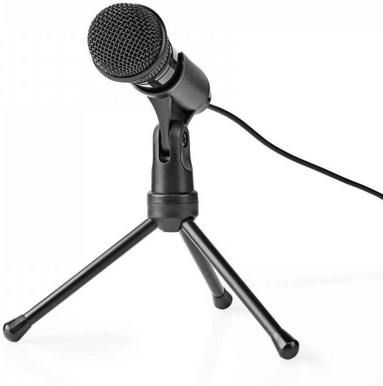 Nedis Microfoon Zwart 1.80 m