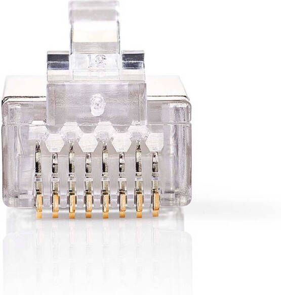 Nedis Rj45-connector Fresh Green Box Mannelijk Stevig Stp Cat6 Transparant