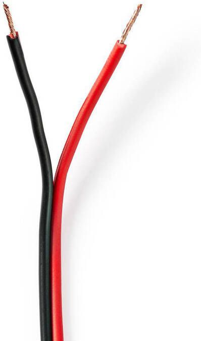 Nedis Speaker-kabel | 2x 0 75 Mm2 | 100 M | Op Rol | Zwart rood