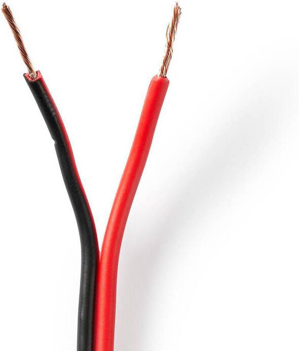 Nedis Speaker-kabel | 2x 0 75 Mm2 | 100 M | Folieverpakking | Zwart rood