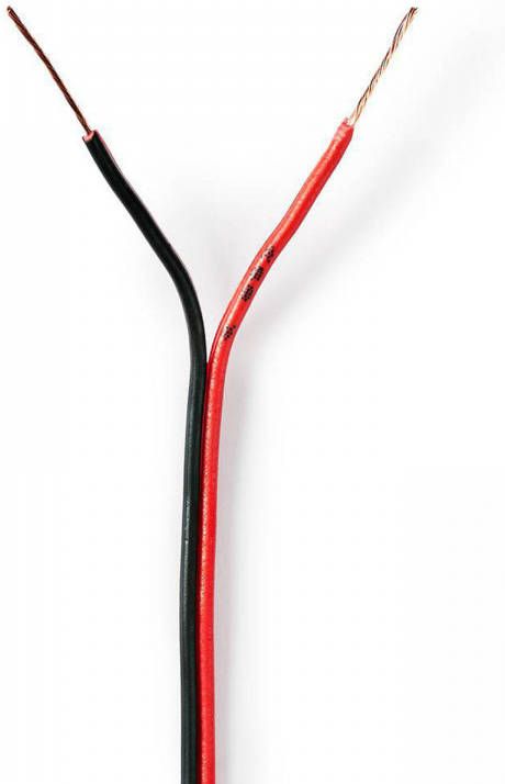 Nedis Speaker-kabel | 2x 0 35 Mm2 | 100 M | Folieverpakking | Zwart rood