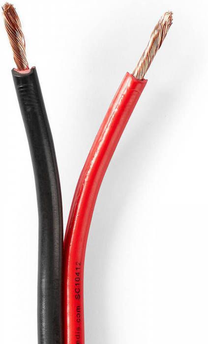 Nedis Speaker-kabel | 2x 2 50 Mm2 | 25 0 M | Folieverpakking | Zwart rood