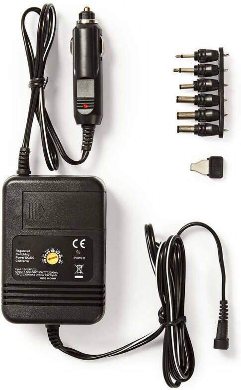 Nedis Universal Dc Power Adapter | Dcpa004 | Zwart