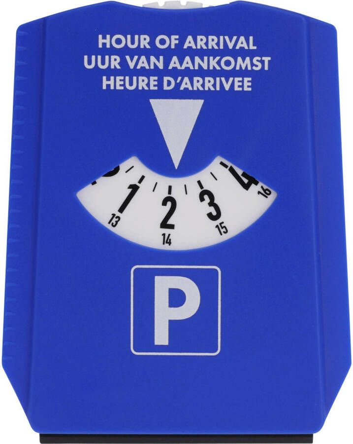 Niceey Shell parkeerschijf met ijskrabber draaischijf voor parkeren 12 x 15 cm blauw Parkeerschijven