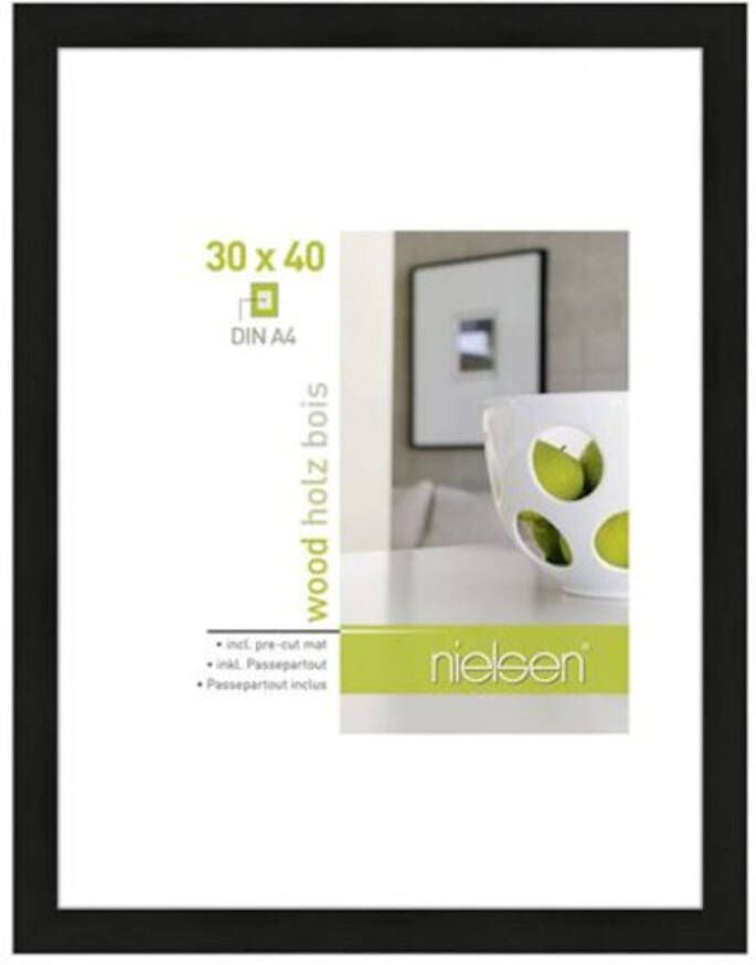 Nielsen fotolijst Apollon passe-partout 30 x 40 cm hout zwart
