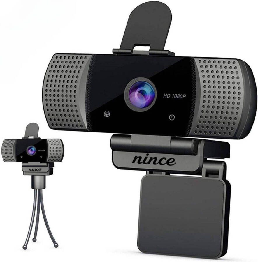 Nince Webcam van hoge Kwaliteit 2021 Model Full HD 1080P Webcam voor pc laptop Webcam met Microfoon