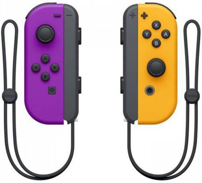 Nintendo Paar Joy-Con links neon paars en rechts neon oranje rechts