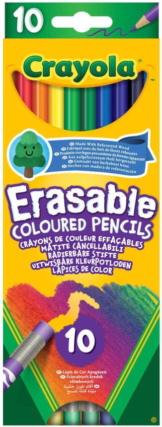 Crayola Kleurpotloden Uitwisbaar 10st.