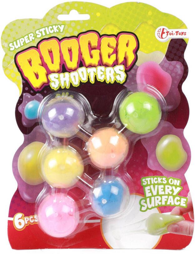 Toi-Toys Vingerkatapult Super sticky Booger shooters 6 op kaart