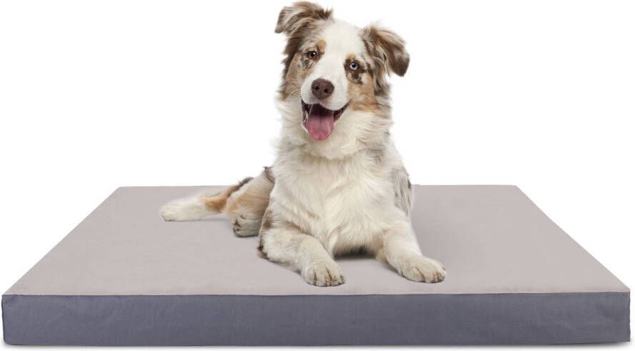 Nobleza Orthopedische Hondenkussen Wasbaar Hondenbed Maat L: 90 x 70 x 8 cm Grijs
