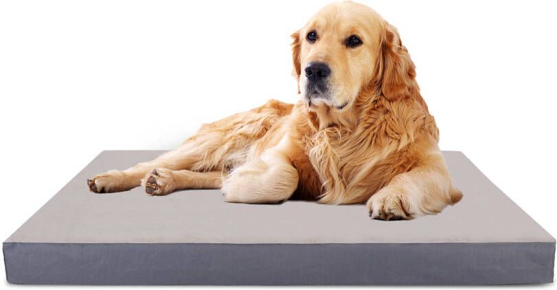 Nobleza Orthopedische Hondenkussen Wasbaar Hondenbed Maat XL: 110 x 80 x 8 cm Grijs