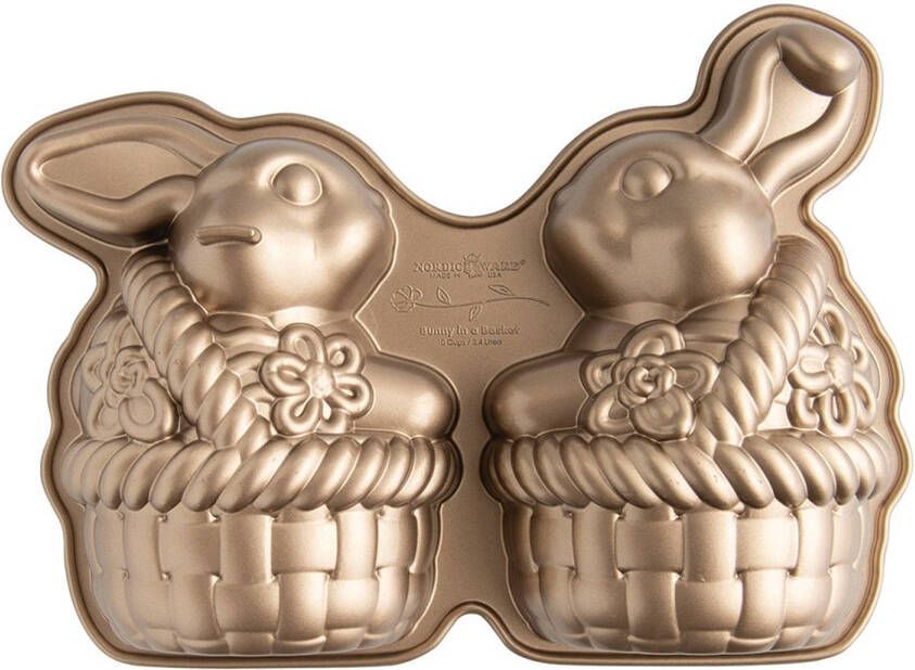 Nordic Ware Bakvorm Bunny in a basket Spring & Summer Toffee