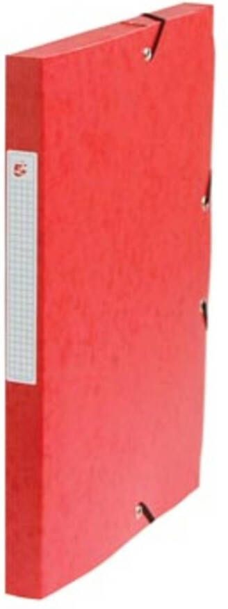 OfficeTown 5 Star elastobox rug van 2 5 cm rood