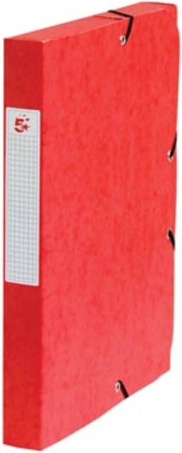 OfficeTown 5 Star elastobox rug van 4 cm rood