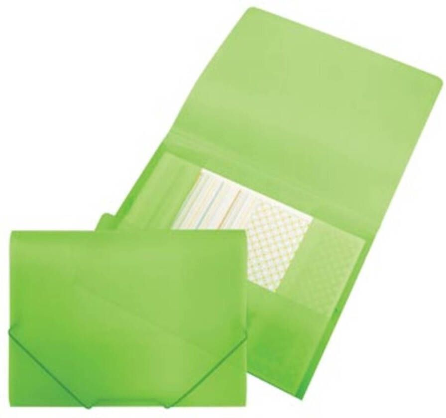 OfficeTown Beautone elastomap met kleppen ft A4 groen