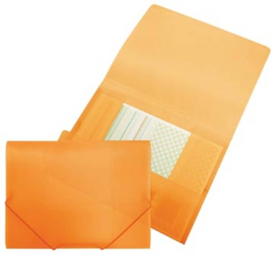 OfficeTown Beautone elastomap met kleppen ft A4 oranje