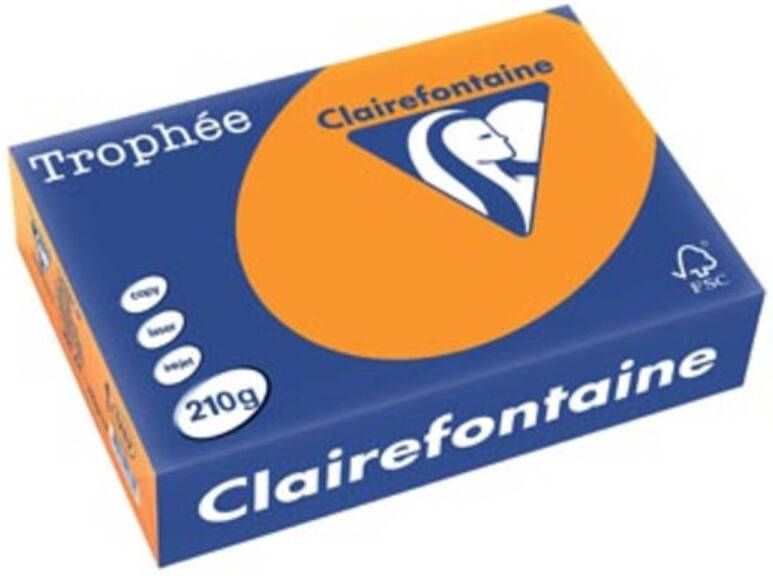 OfficeTown Clairefontaine Trophée Intens A4 fel oranje 210 g 250 vel