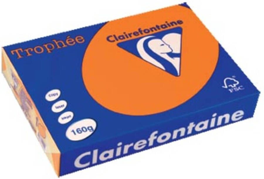 OfficeTown Clairefontaine Trophée Intens A4 feloranje 160 g 250 vel
