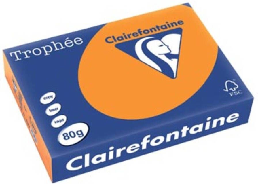 OfficeTown Clairefontaine Trophée Intens A4 fluo oranje 80 g 500 vel