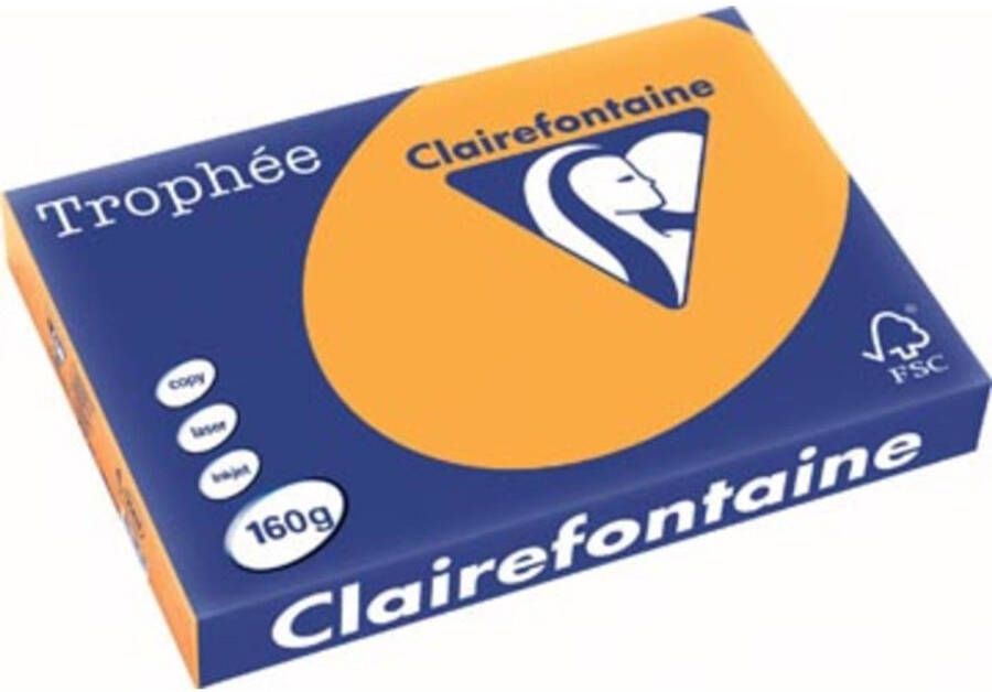 OfficeTown Clairefontaine Trophée Pastel A3 oranje 160 g 250 vel