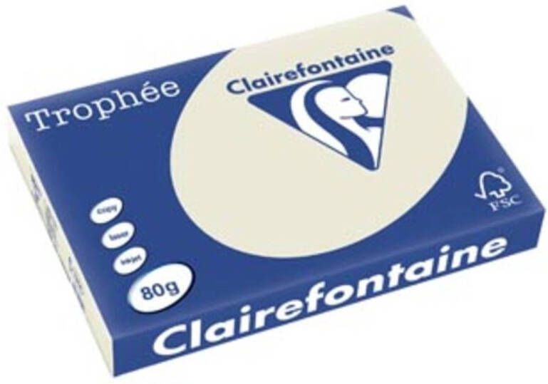 OfficeTown Clairefontaine Trophée Pastel A3 parelgrijs 80 g 500 vel