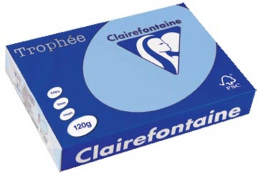 OfficeTown Clairefontaine Trophée Pastel A4 helblauw 120 g 250 vel