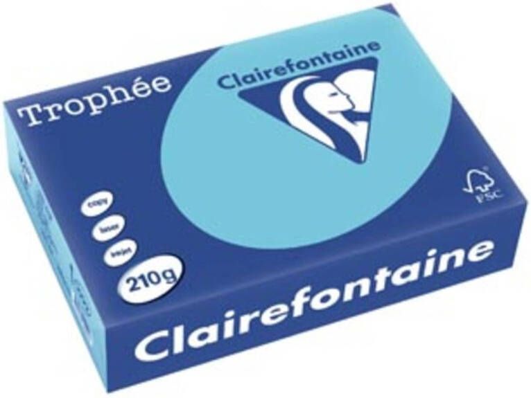 OfficeTown Clairefontaine Trophée Pastel A4 helblauw 210 g 250 vel