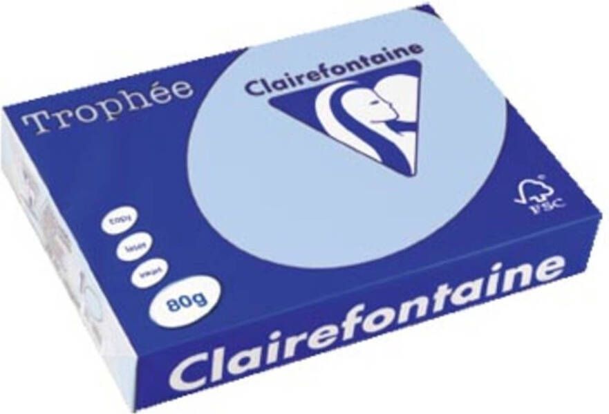 OfficeTown Clairefontaine Trophée Pastel A4 helder blauw 80 g 500 vel