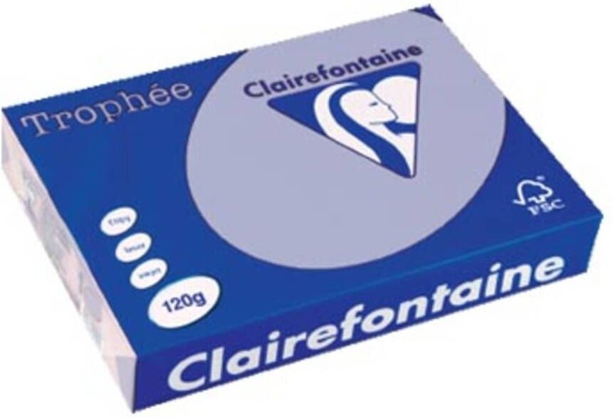 OfficeTown Clairefontaine Trophée Pastel A4 lavendelblauw 120 g 250 vel