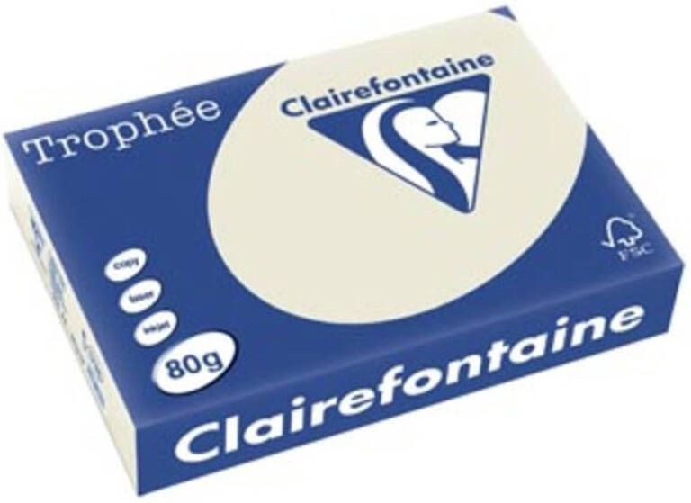 OfficeTown Clairefontaine Trophée Pastel A4 parelgrijs 80 g 500 vel