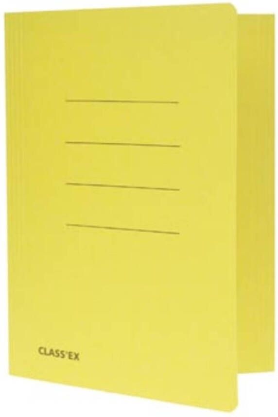 OfficeTown Class&apos;ex dossiermap 3 kleppen ft 18 2 x 22 5 cm (voor ft schrift) geel