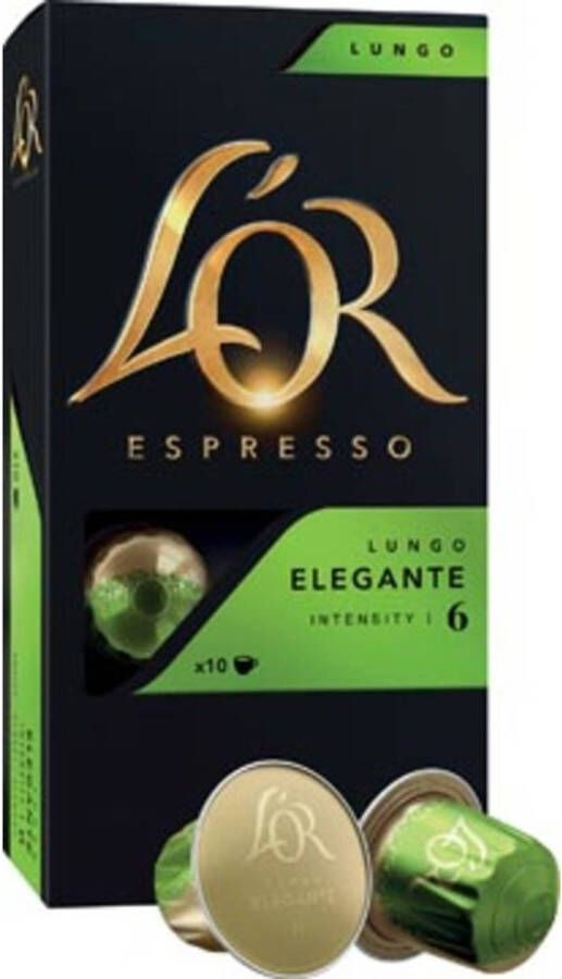 Paagman Douwe Egberts koffiecapsules L&apos;Or Intensity 6 Lungo Elegante pak van 20 capsules