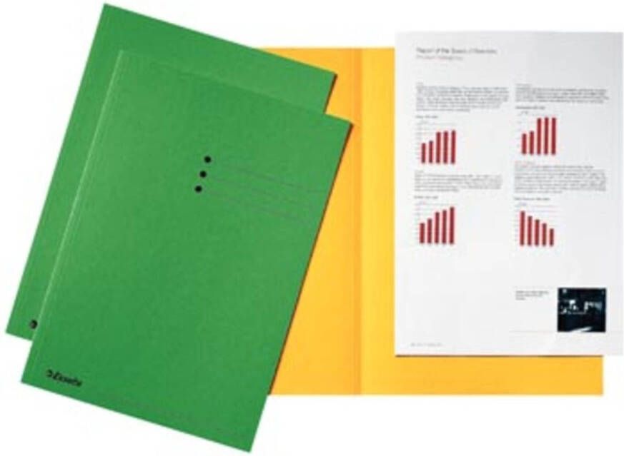 OfficeTown Esselte dossiermap groen karton van 180 g m² pak van 100 stuks