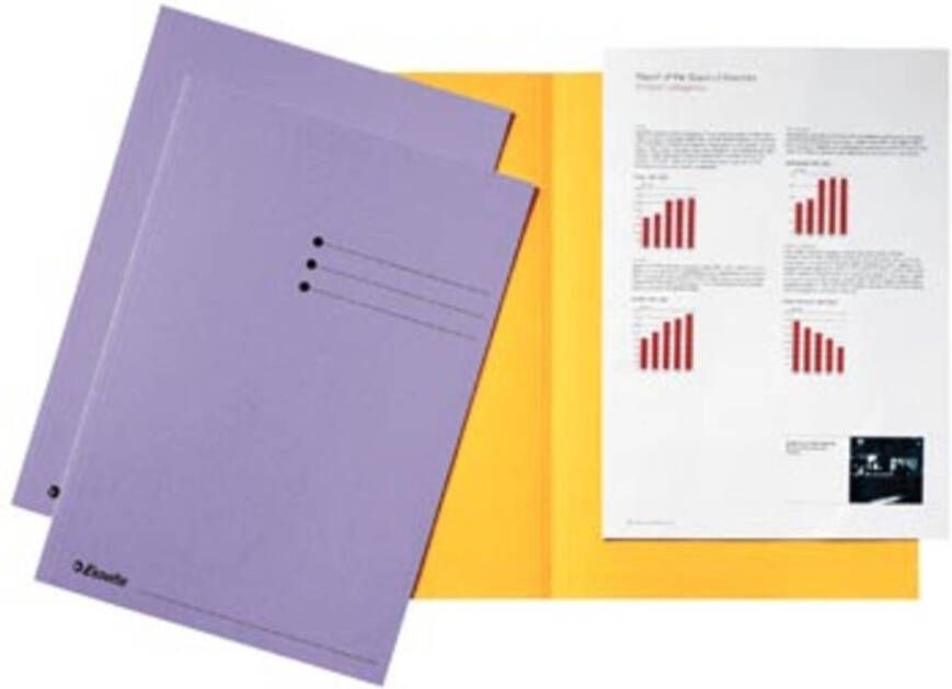 OfficeTown Esselte dossiermap lila karton van 180 g m² pak van 100 stuks