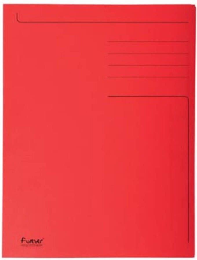 OfficeTown Exacompta dossiermap Foldyne ft 24 x 32 cm (voor ft A4) rood doos van 50 stuks