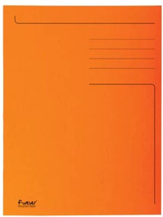 OfficeTown Exacompta dossiermap Foldyne ft 24 x 35 cm (voor ft folio) oranje pak van 50 stuks