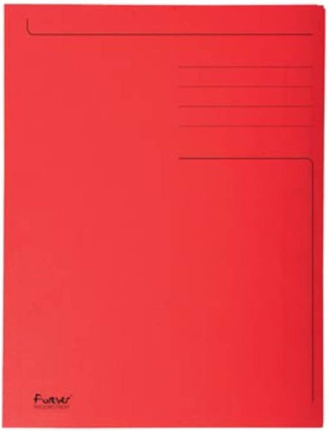 OfficeTown Exacompta dossiermap Foldyne ft 24 x 35 cm (voor ft folio) rood pak van 50 stuks