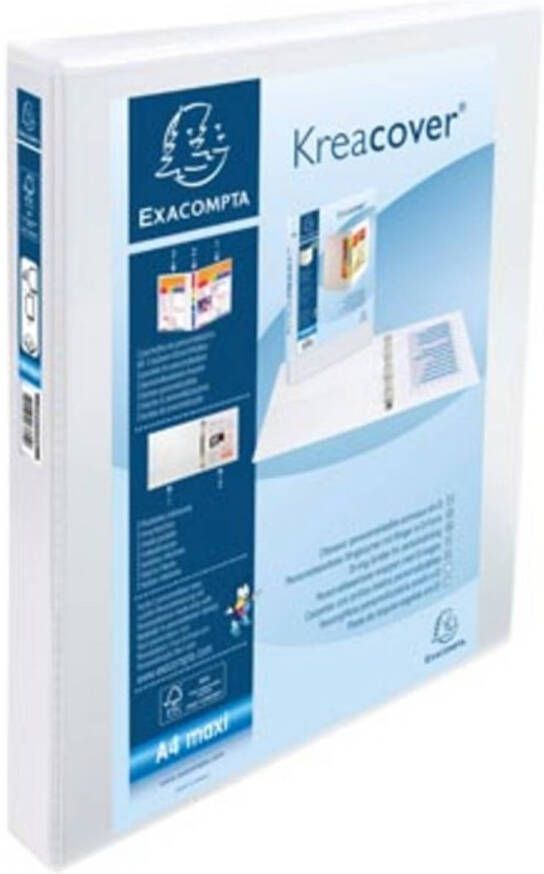 OfficeTown Exacompta personaliseerbare ringmap wit ringen van 25 mm