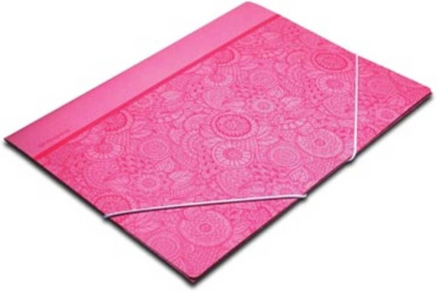 OfficeTown Pergamy Mandala elastomap met kleppen ft A4 roze