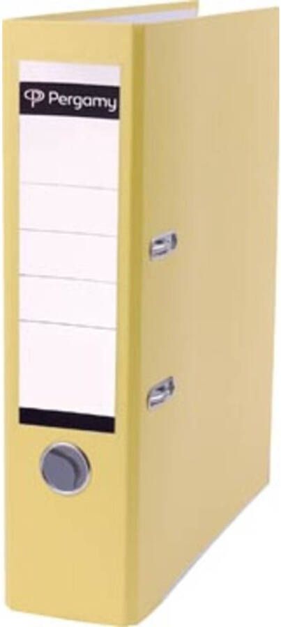 OfficeTown Pergamy ordner voor ft A4 uit PP en papier rug van 8 cm geel