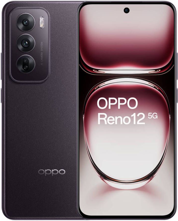 Oppo Reno12 5G 256GB Zwart Bruin | Android smartphones | 6932169347198