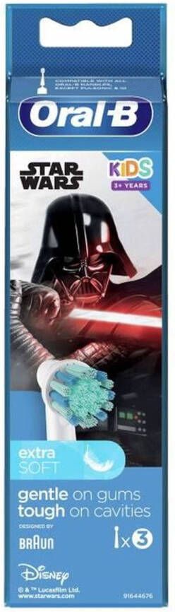 Oral-B 80352667 Star Wars vervangende opzetborstels voor elektrische tandenborstel voor kinderen 3 stuks