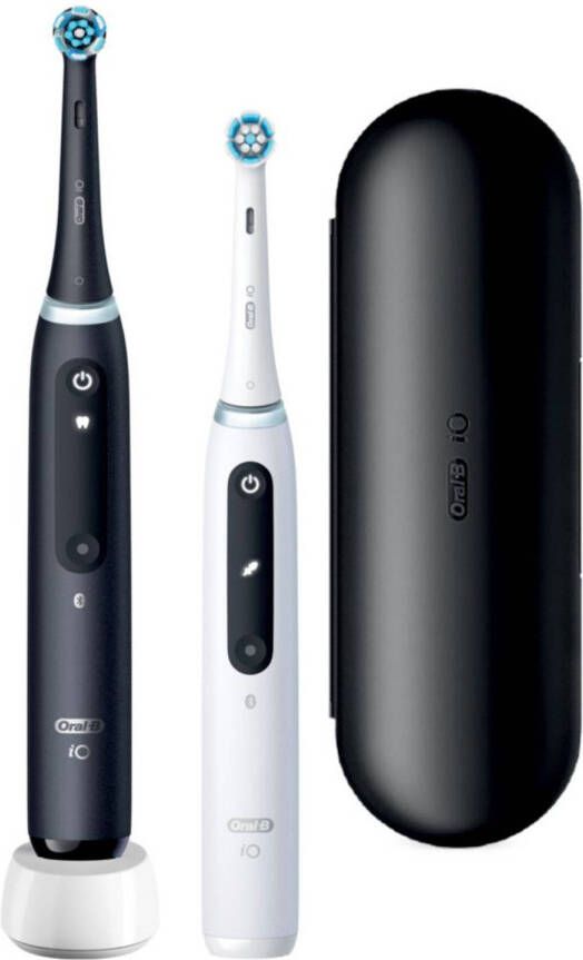 Oral-B elektrische tandenborstel iO 4 duo verpakking zwart + wit