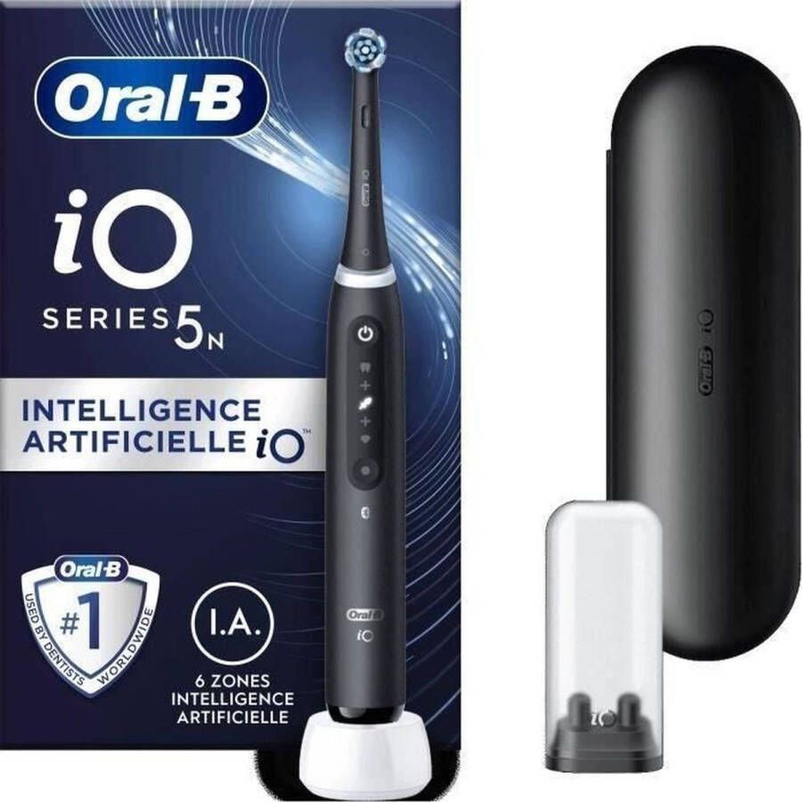 Oral-B iO5 connected elektrische tandenborstel Bluetooth 1 opzetborstel en 1 reisetui Zwart - Foto 2