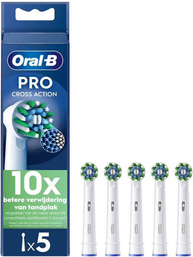 Oral-B opzetborstels CrossAction wit 5 stuks