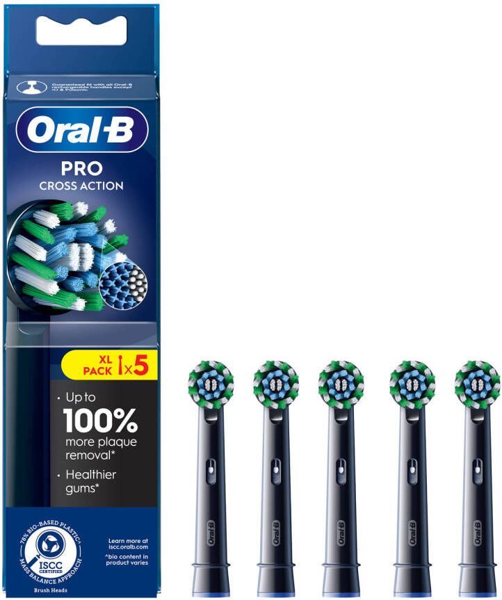 Oral-B opzetborstels CrossAction zwart 5 stuks
